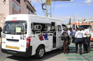 CHOQUE TRANSPORTE PÚBLICO