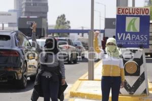 MANIFESTACIÓN CASETA VÍA ATLIXCAYOTL