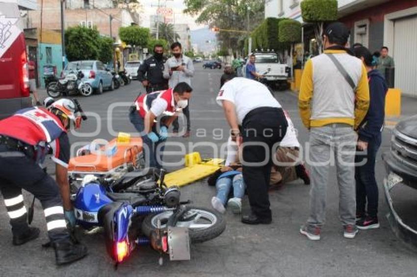 TEHUACÁN . ACCIDENTE MOTOCICLISTAS