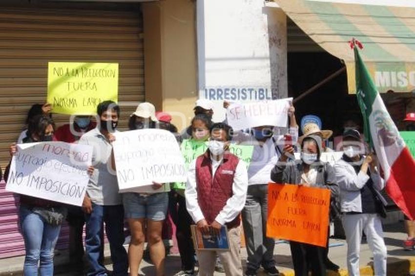 TEXMELUCAN . PROTESTA MORENA