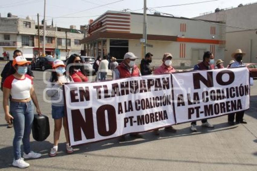 TEXMELUCAN . PROTESTA MORENA