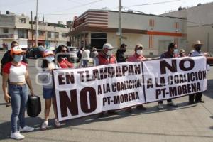 TEXMELUCAN . PROTESTA MORENA