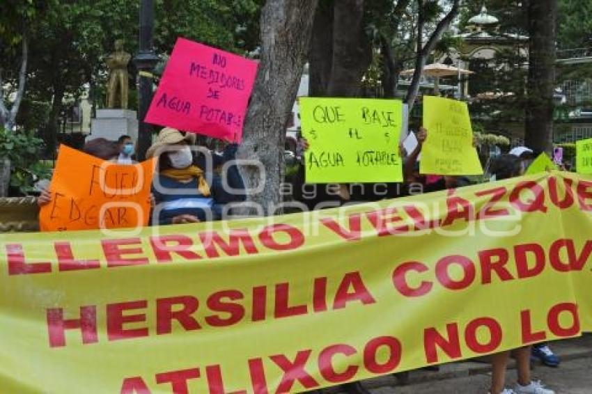 ATLIXCO . MANIFESTACIÓN AGUA POTABLE