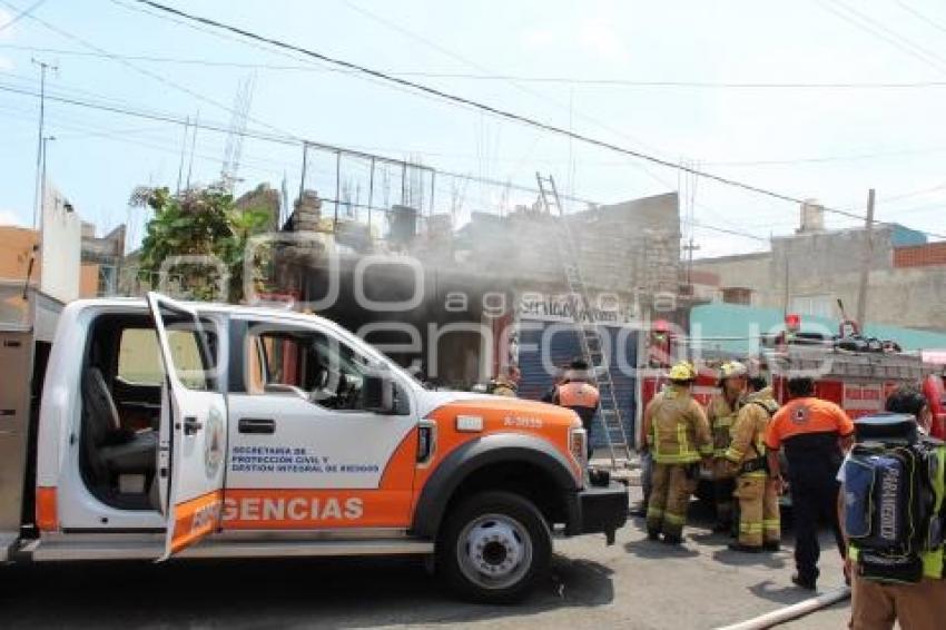 INCENDIO . TALLER MECÁNICO