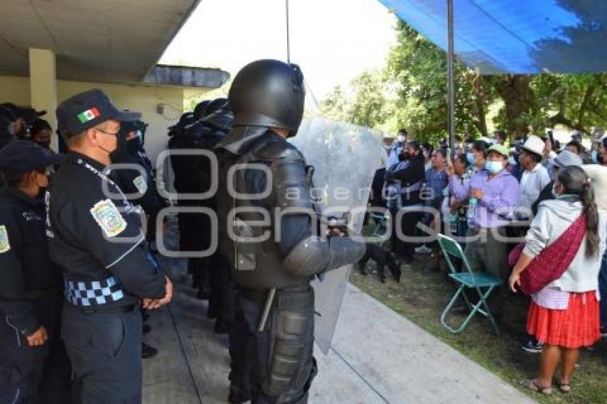 TOCHIMILCO . PROTESTA ELECCIONES