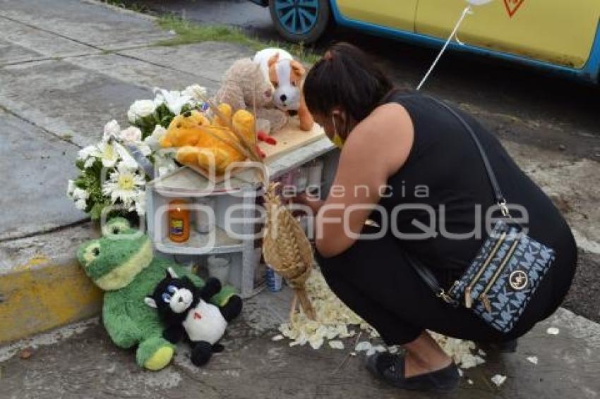 ATLIXCO . ALTAR MENORES ATROPELLADOS