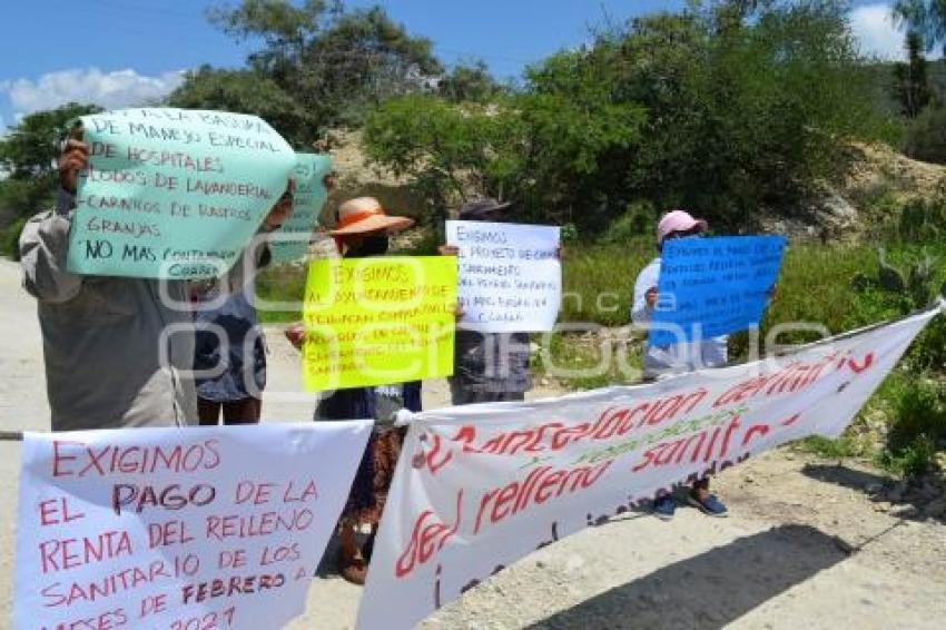 TEHUACÁN . MANIFESTACIÓN RELLENO SANITARIO