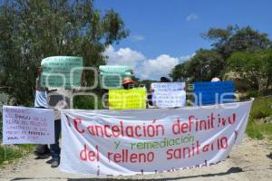 TEHUACÁN . MANIFESTACIÓN RELLENO SANITARIO