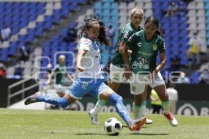 FÚTBOL FEMENIL . CLUB PUEBLA VS LEÓN