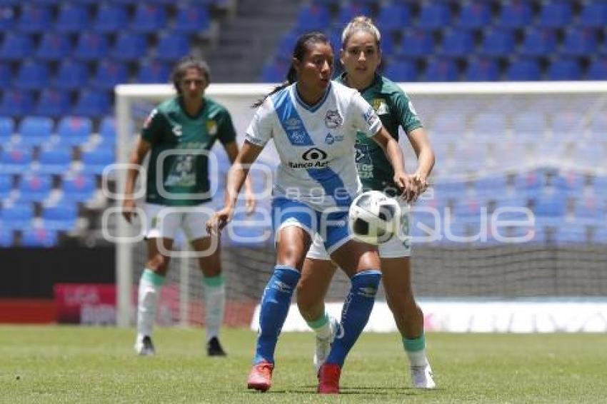 FÚTBOL FEMENIL . CLUB PUEBLA VS LEÓN