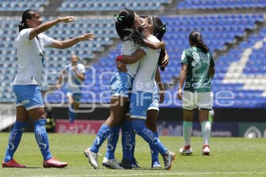 FÚTBOL FEMENIL . CLUB PUEBLA VS LEÓN