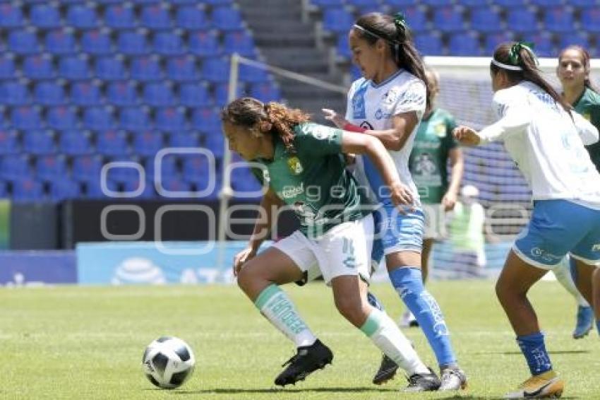 FÚTBOL FEMENIL . CLUB PUEBLA VS LEÓN