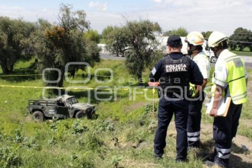 HUEJOTZINGO . ACCIDENTE EJÉRCITO