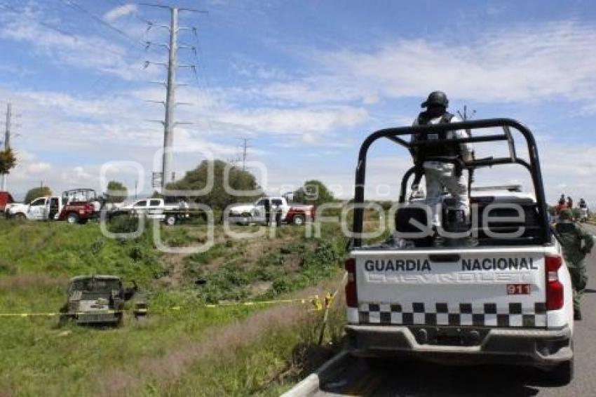 HUEJOTZINGO . ACCIDENTE EJÉRCITO