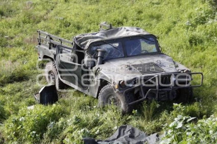 HUEJOTZINGO . ACCIDENTE EJÉRCITO