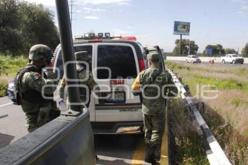 HUEJOTZINGO . ACCIDENTE EJÉRCITO