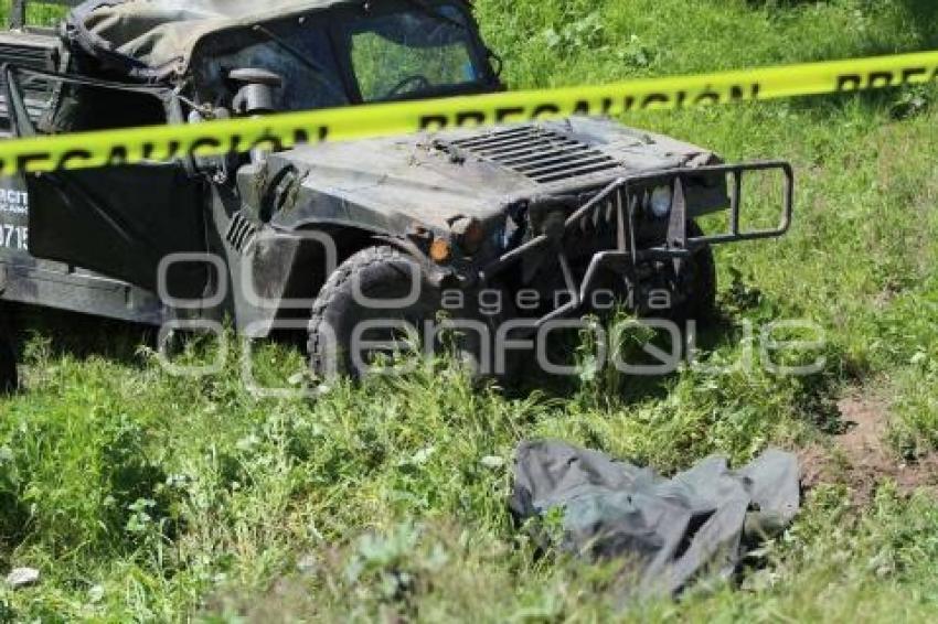 HUEJOTZINGO . ACCIDENTE EJÉRCITO