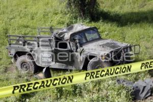 HUEJOTZINGO . ACCIDENTE EJÉRCITO