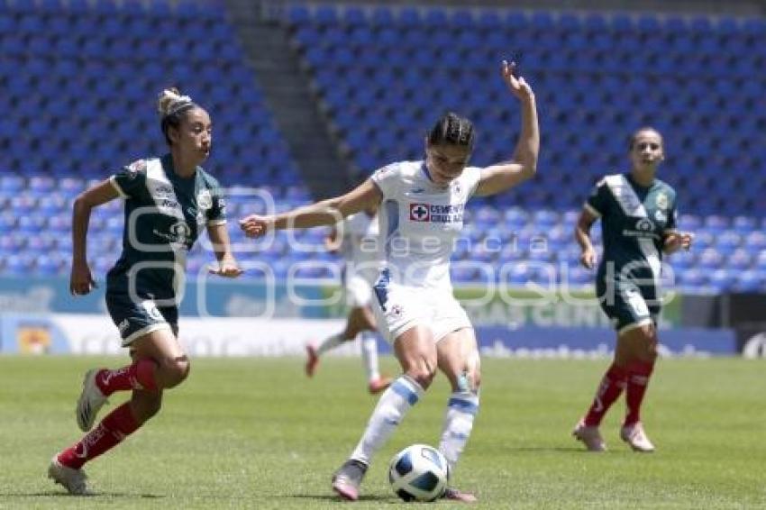 FÚTBOL FEMENIL . CLUB PUEBLA VS CRUZ AZUL