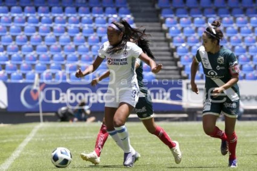 FÚTBOL FEMENIL . CLUB PUEBLA VS CRUZ AZUL