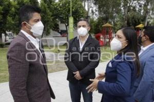 REUNIÓN . CLAUDIA RIVERA Y EDUARDO RIVERA