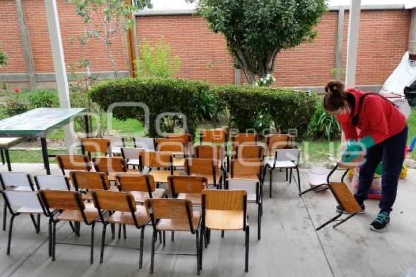 TLAXCALA . LIMPIEZA DE ESCUELAS