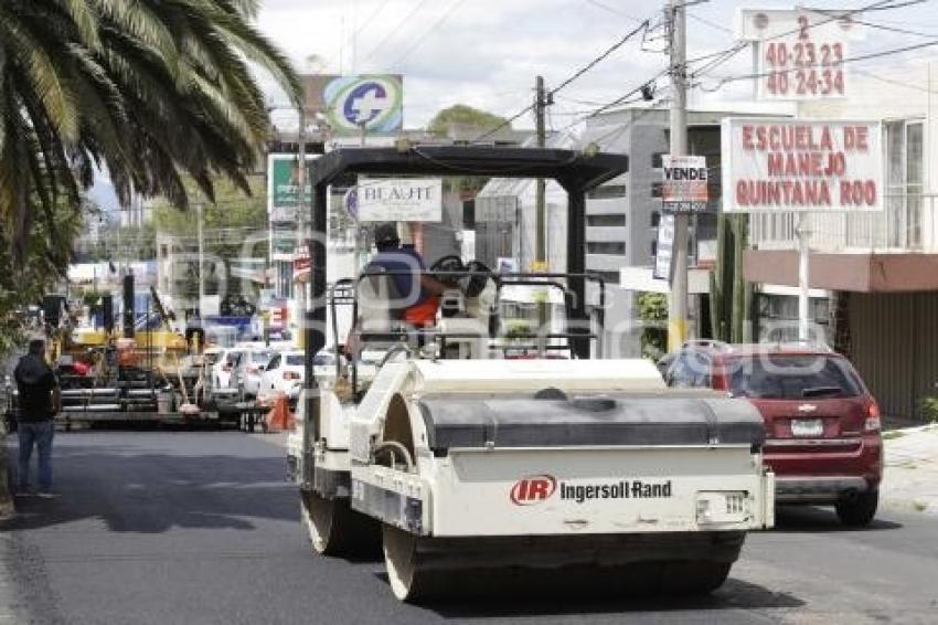 RECTA A CHOLULA . PAVIMENTACIÓN