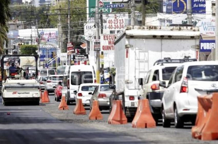 RECTA A CHOLULA . PAVIMENTACIÓN