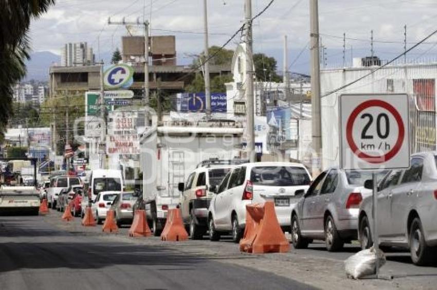 RECTA A CHOLULA . PAVIMENTACIÓN