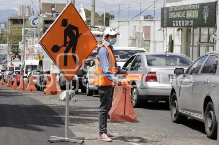 RECTA A CHOLULA . PAVIMENTACIÓN