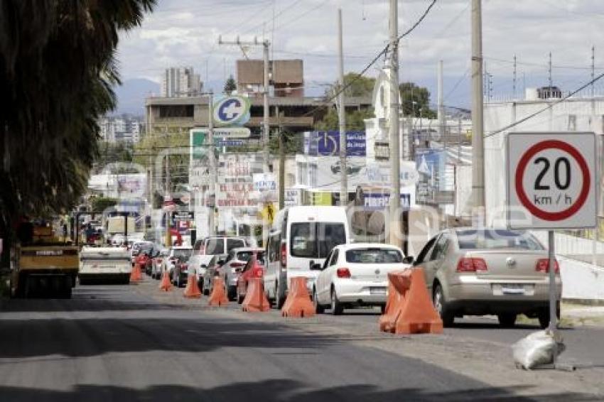 RECTA A CHOLULA . PAVIMENTACIÓN