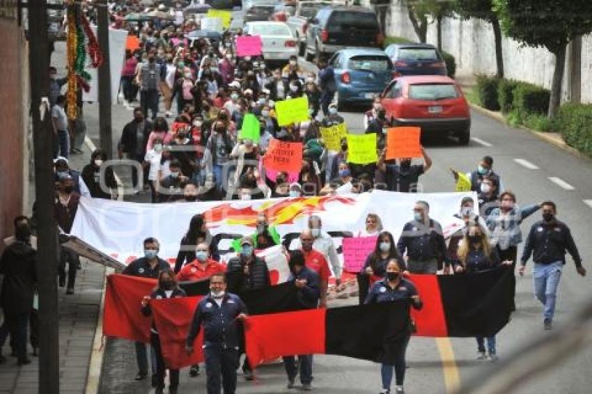 TLAXCALA . MANIFESTACIÓN TRABAJADORES