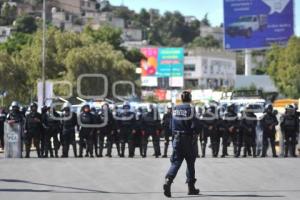 TLAXCALA . PROTESTA DE MAESTROS