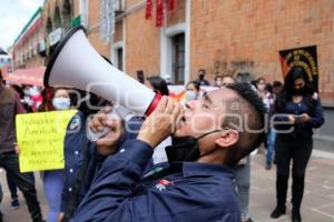 TLAXCALA . MANIFESTACIÓN TRABAJADORES