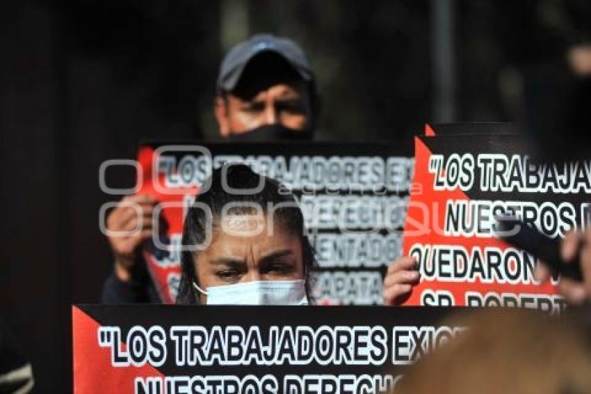 TLAXCALA . MANIFESTACIÓN TRABAJADORES