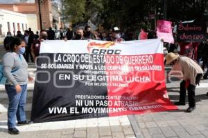 TLAXCALA . MANIFESTACIÓN TRABAJADORES