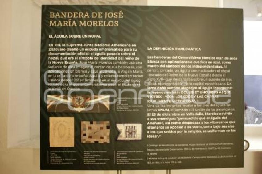 INAH . EXPOSICIÓN DE BANDERAS