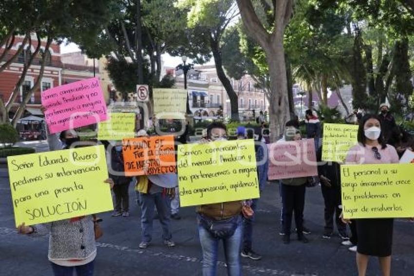 PROTESTA . MERCADO AMALUCAN