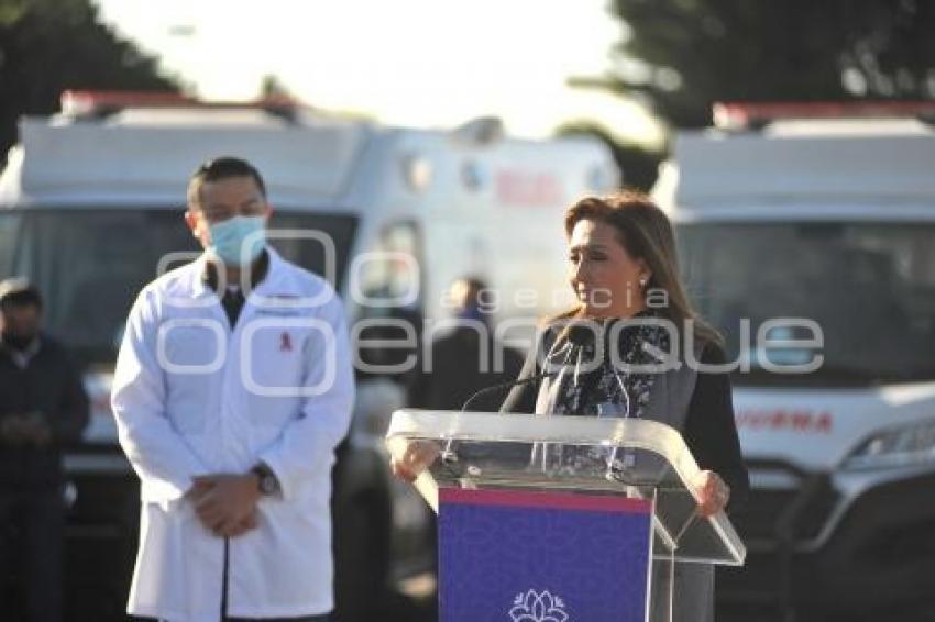 TLAXCALA . ENTREGA DE AMBULANCIAS