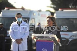 TLAXCALA . ENTREGA DE AMBULANCIAS