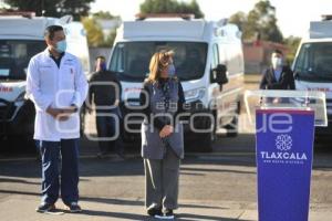 TLAXCALA . ENTREGA DE AMBULANCIAS