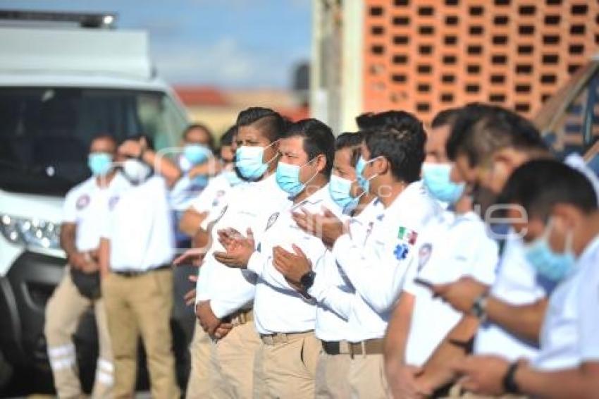 TLAXCALA . ENTREGA DE AMBULANCIAS