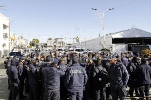 HUEJOTZINGO . MANIFESTACIÓN POLICÍAS