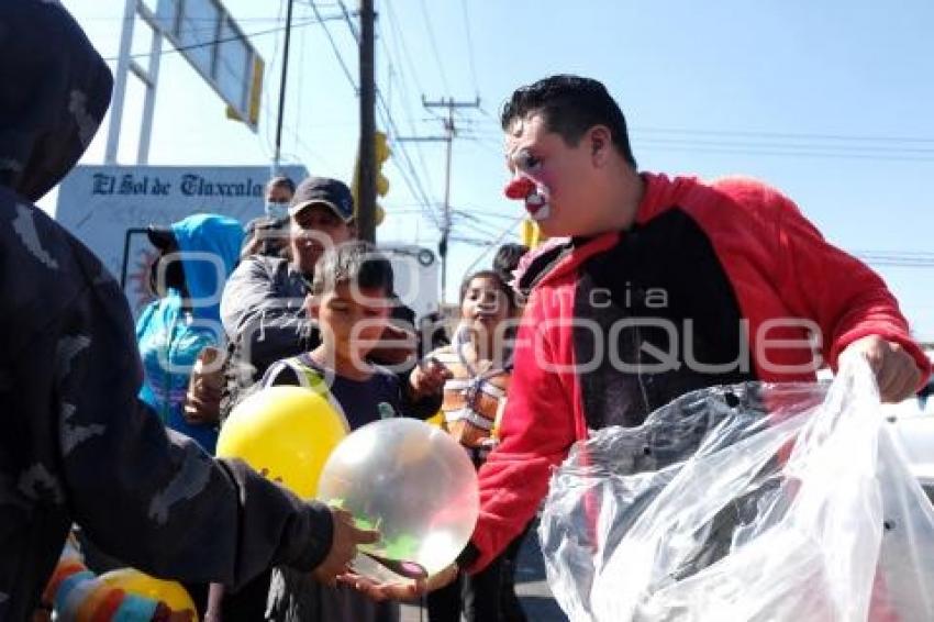 TLAXCALA . PAYASO ETIKETA