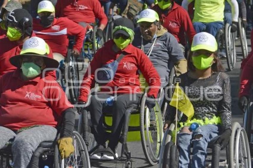 TLAXCALA . MARCHA PERSONAS CON DISCAPACIDAD