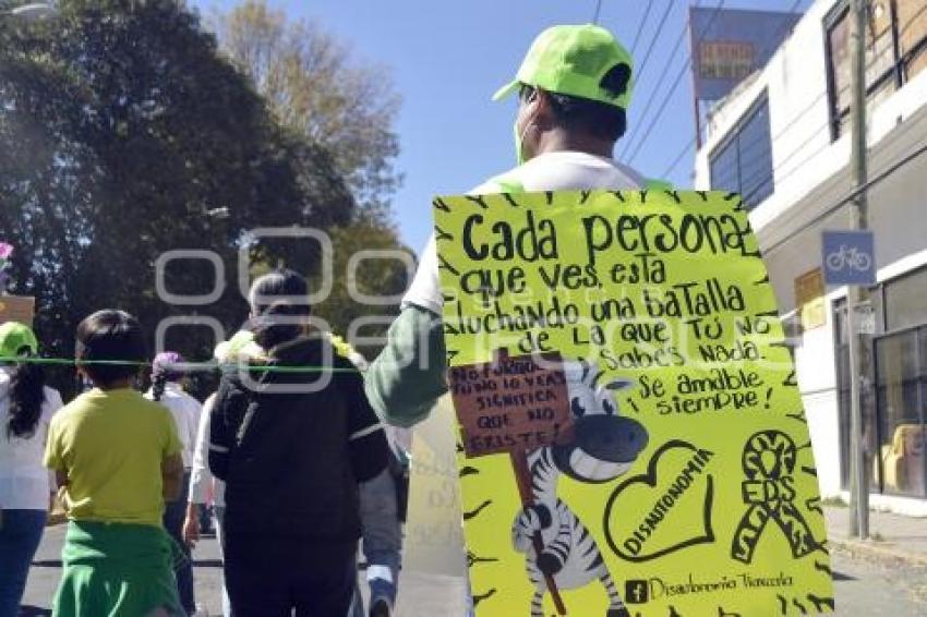 TLAXCALA . MARCHA PERSONAS CON DISCAPACIDAD