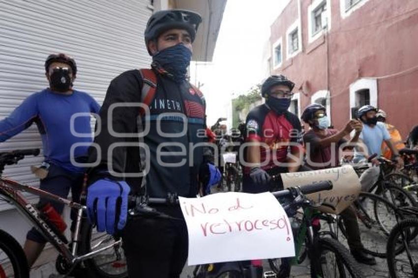 PROTESTA CICLISTAS