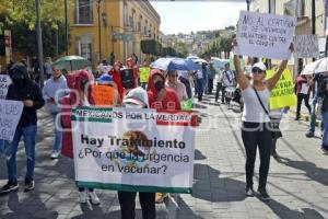 TLAXCALA . PROTESTA CERTIFICADO VACUNACIÓN