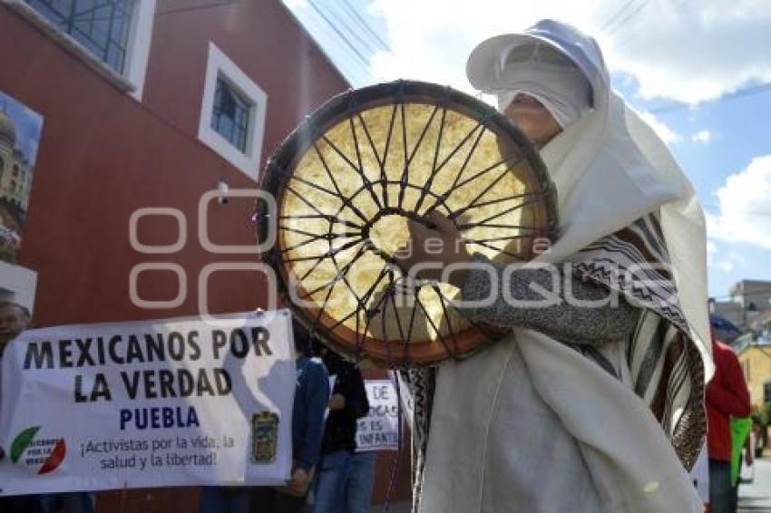 TLAXCALA . PROTESTA CERTIFICADO VACUNACIÓN