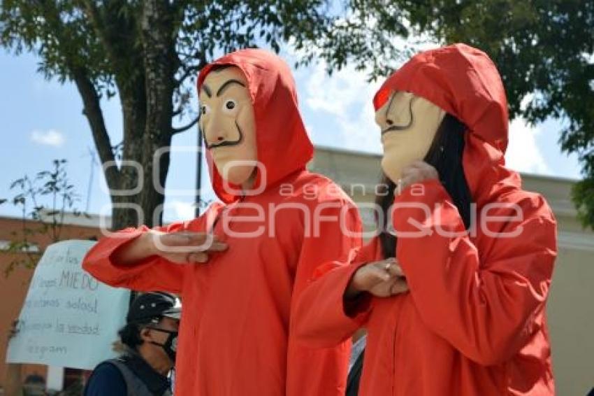 TLAXCALA . PROTESTA CERTIFICADO VACUNACIÓN